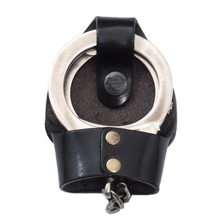 Leather Handcuff Pouch Snap Strap Closure and Metal Clip