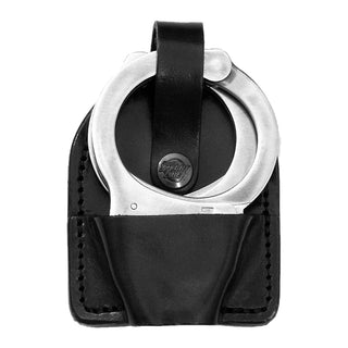Leather Handcuff Pouch with Strap Closure