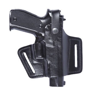 Snap Secured Half Pancake Leather Holster